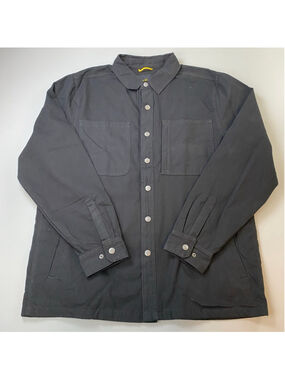 CAT Shirt Jacket XL Black Plaid Fleece Lined Pockets Utility Workwear Gorpcore